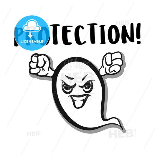 Ghost warning protection alert icon – instant download