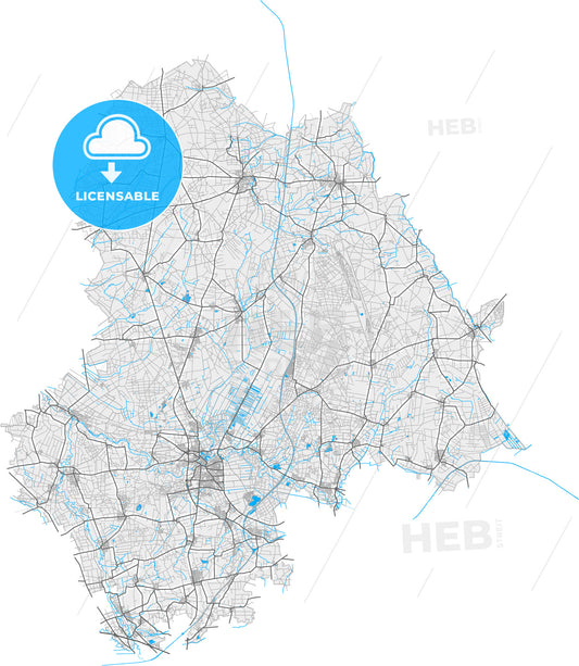 Gifhorn, Lower Saxony, Germany, high quality vector map