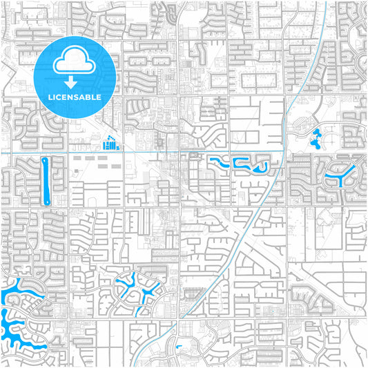 Gilbert, Arizona, United States, city map with high quality roads.