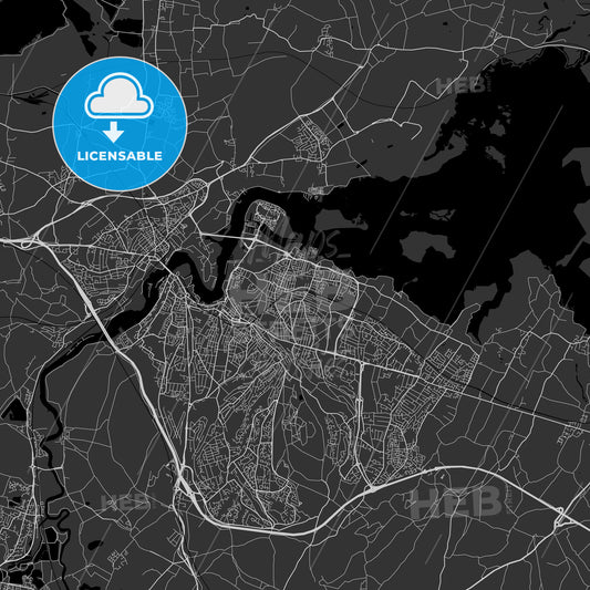 Gillingham, England, UK - Area Map - Dark