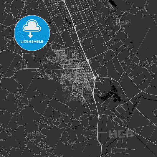 Gilroy, California - Area Map - Dark