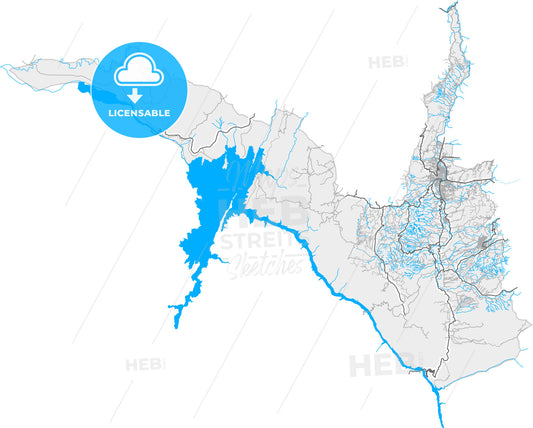 Giron, Colombia, high quality vector map