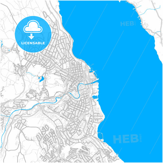 Gjøvik, Oppland, Norway, city map with high quality roads.