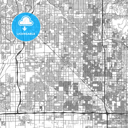 Glendale, Arizona - Area Map - Light
