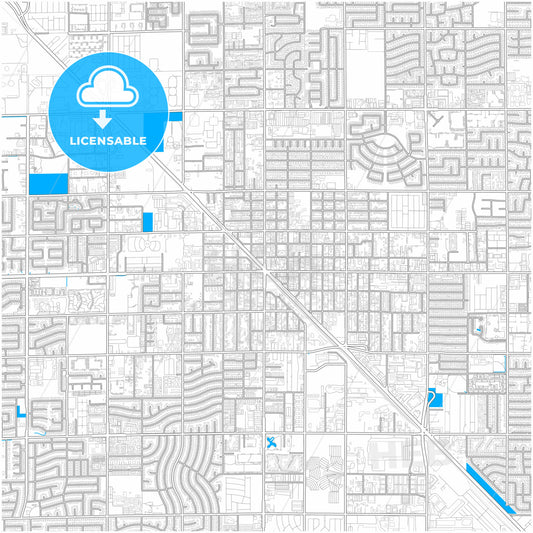 Glendale, Arizona, United States, city map with high quality roads.