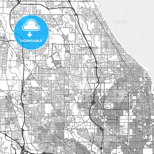 Glenview, Illinois - Area Map - Light