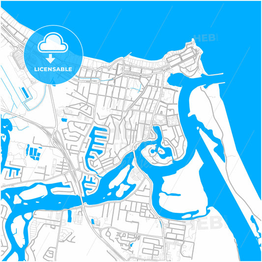 Gold Coast–Tweed Heads, Queensland/New South Wales, Australia, city map with high quality roads.
