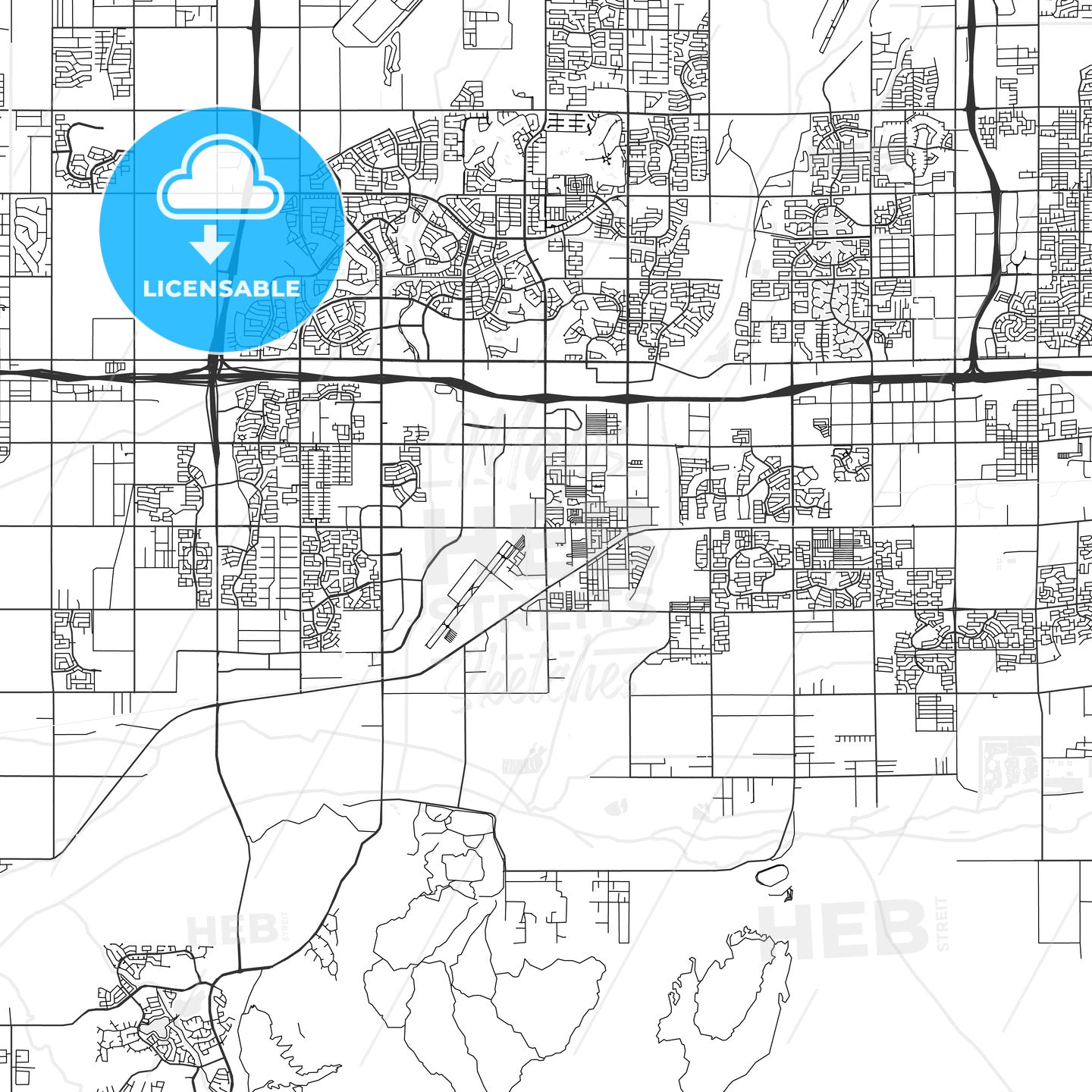 Goodyear, Arizona - Area Map - Light – HEBSTREITS