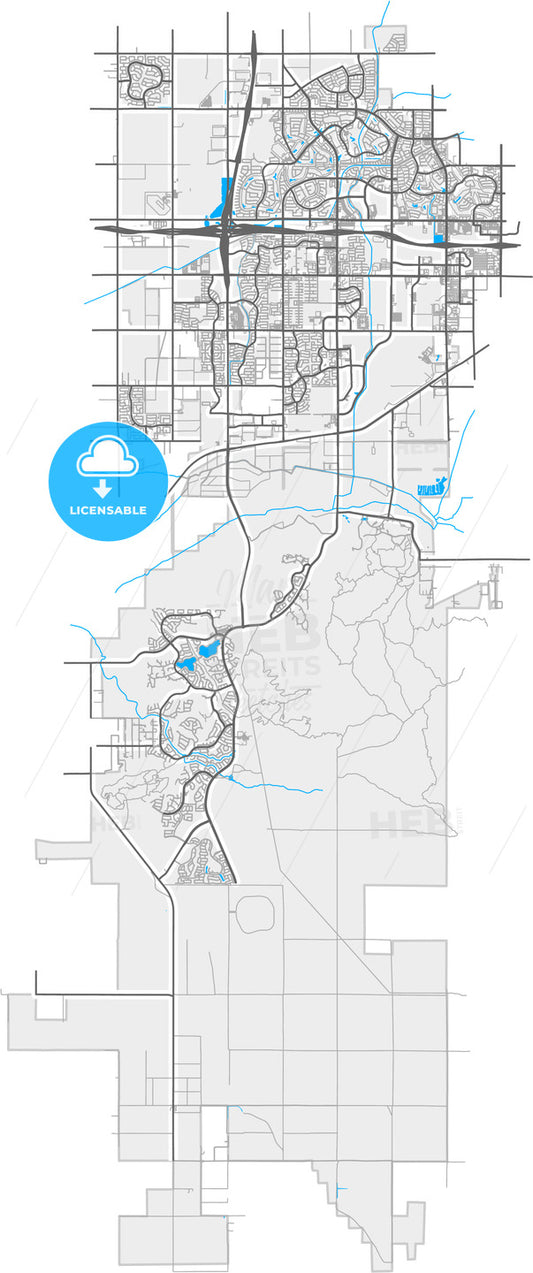 Goodyear, Arizona, United States, high quality vector map