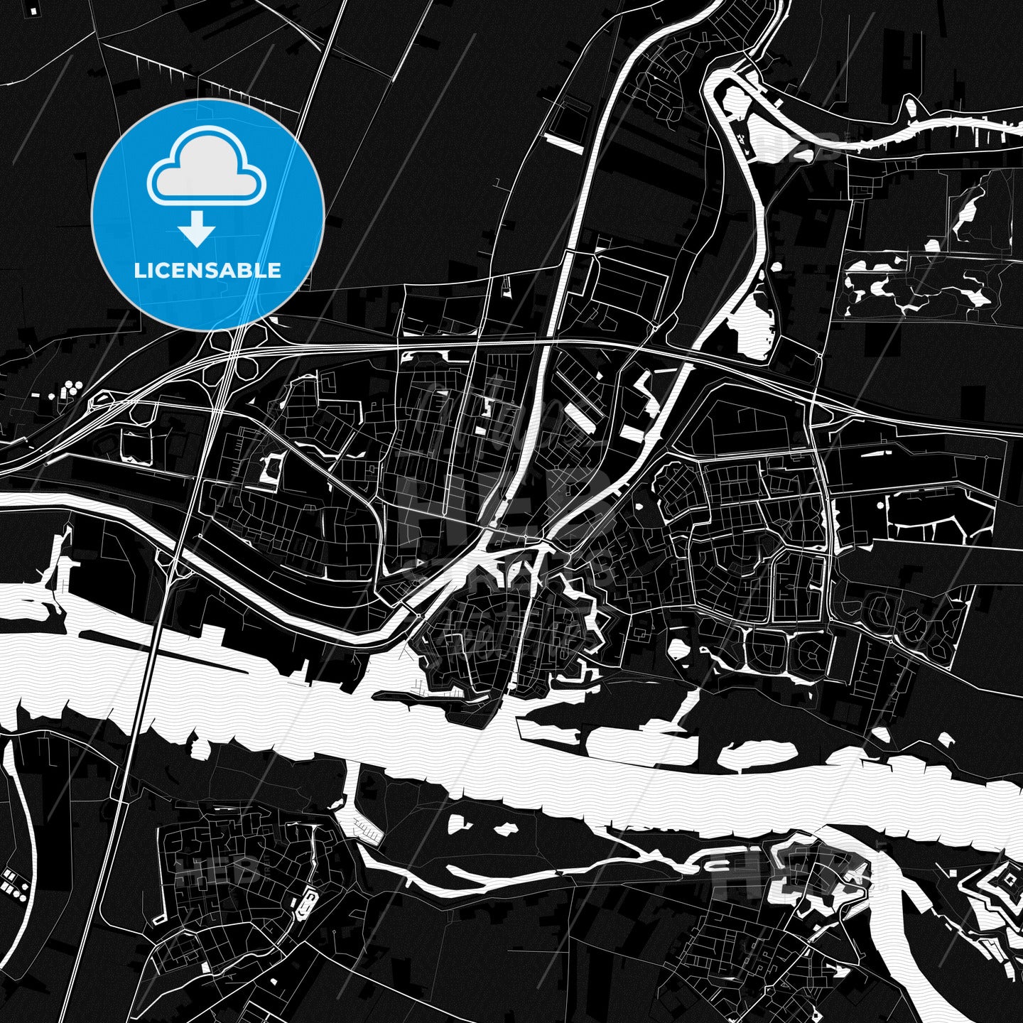 Gorinchem, Netherlands PDF map