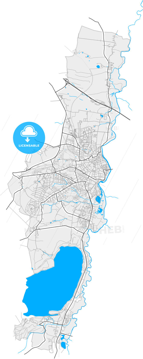 Gorlitz, Saxony, Germany, high quality vector map