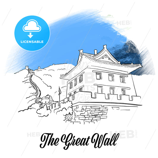 Great Wall Banner Sketch – instant download