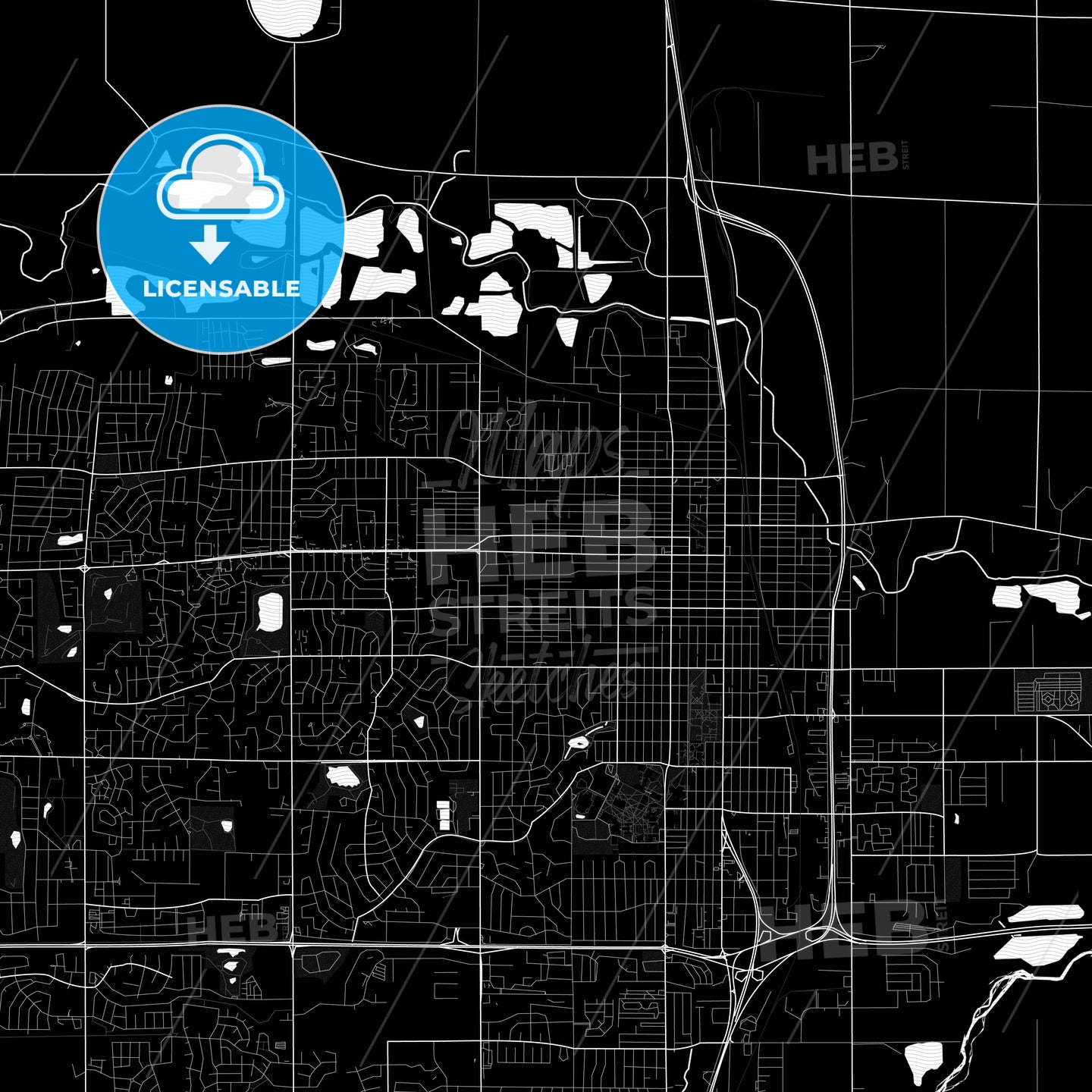 Greeley, Colorado, United States, PDF map