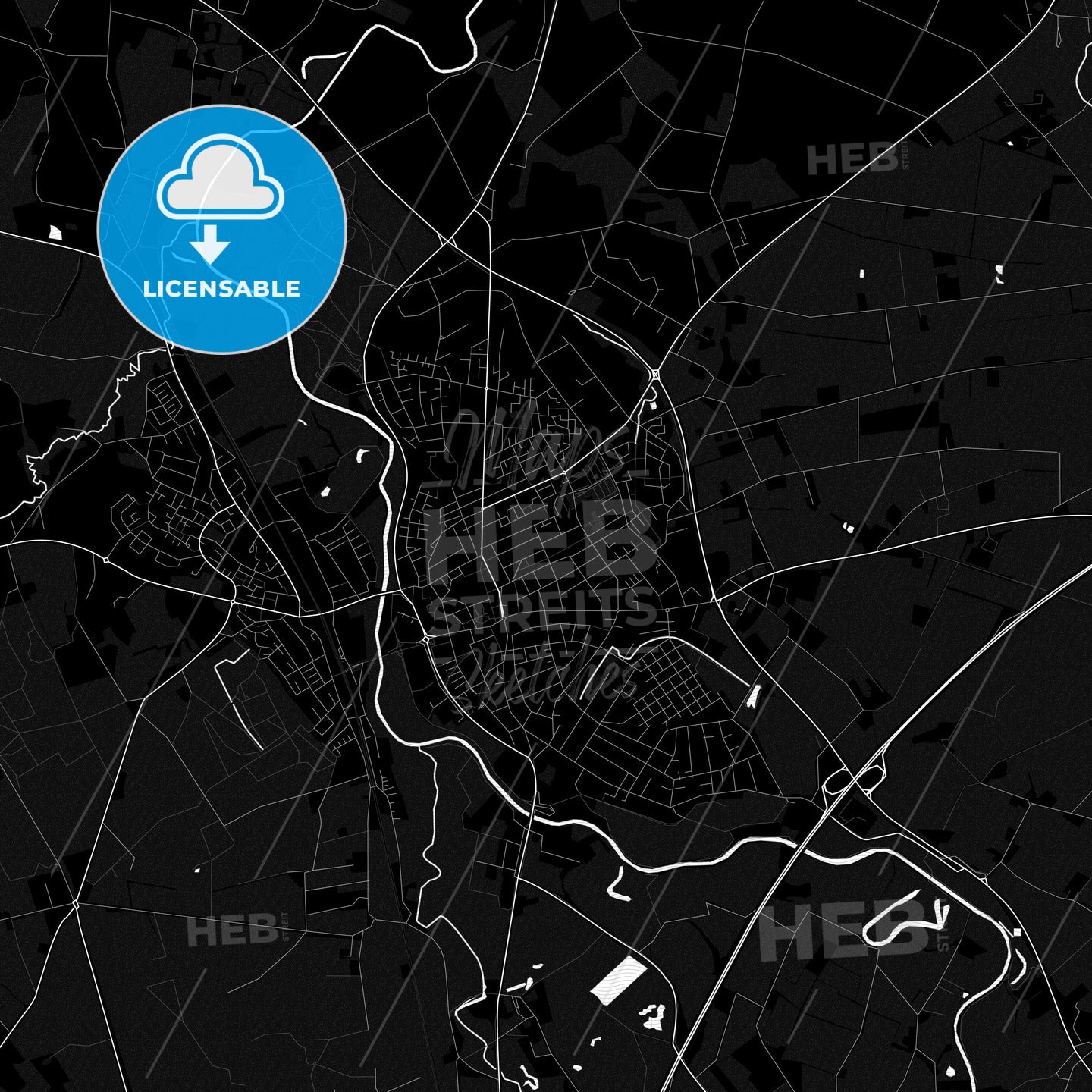 Greven Map Greven, Germany Pdf Vector Map Black And White – HEBSTREITS