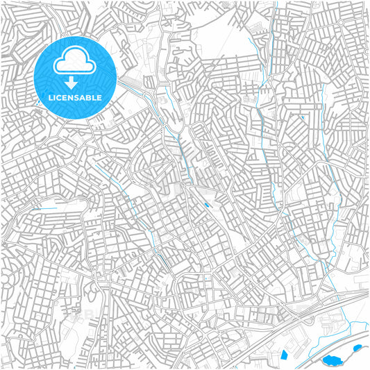 Guarulhos, Brazil, city map with high quality roads.