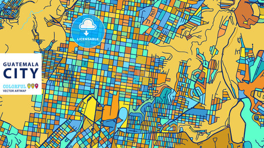 Guatemala City Colorful Vector Artmap