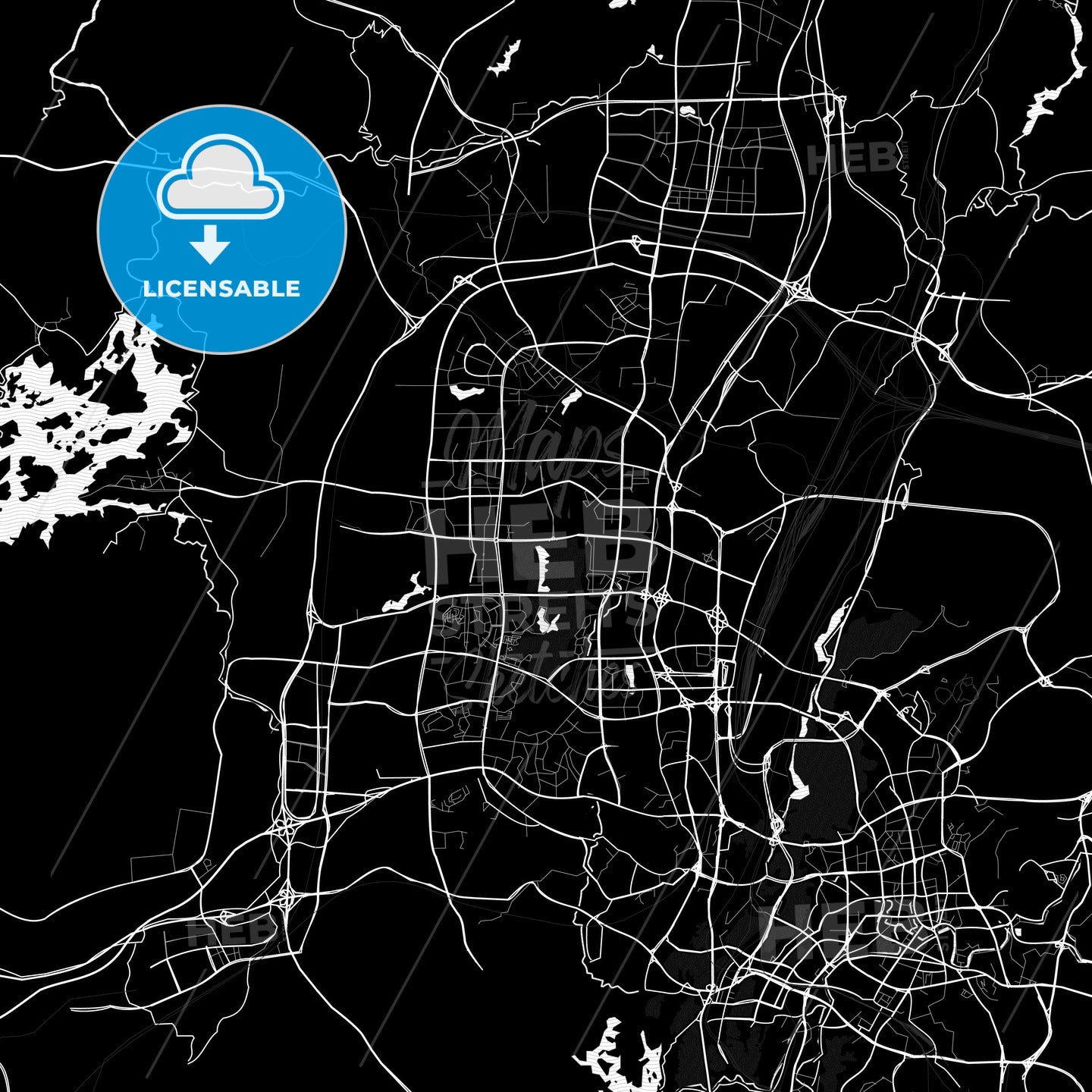 Guiyang, China PDF map