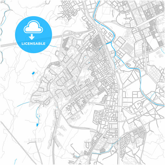 Gunpo, Gyeonggi, South Korea, city map with high quality roads.