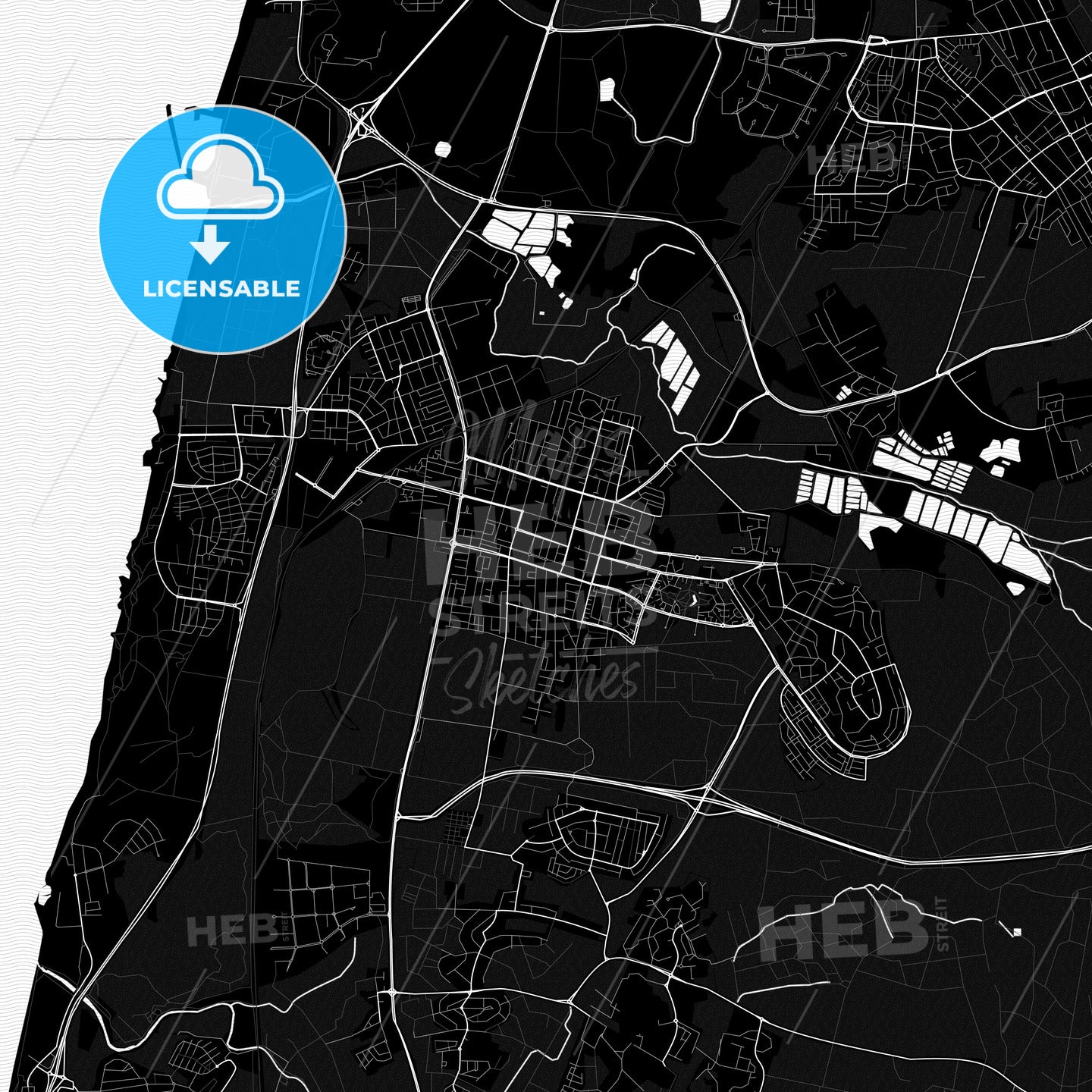 Hadera, Israel PDF map