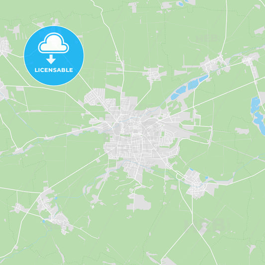 Halberstadt, Germany printable street map