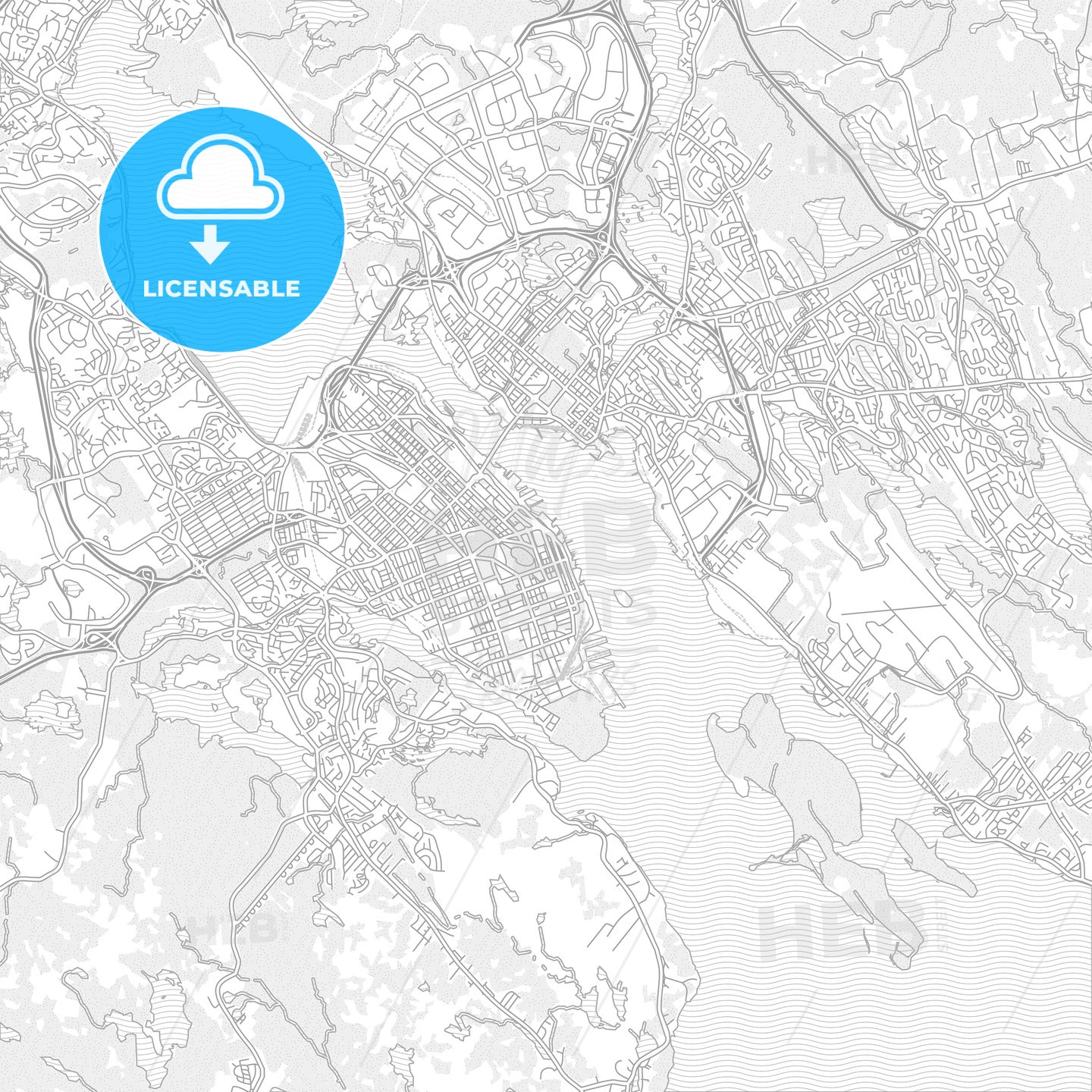 Halifax, Nova Scotia, Canada, bright outlined vector map