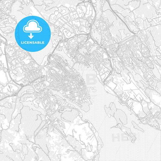 Halifax, Nova Scotia, Canada, bright outlined vector map