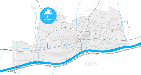 Hall in Tirol, Tyrol, Austria, high quality vector map