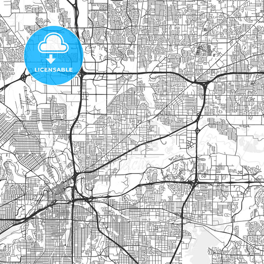 Haltom City, Texas - Area Map - Light