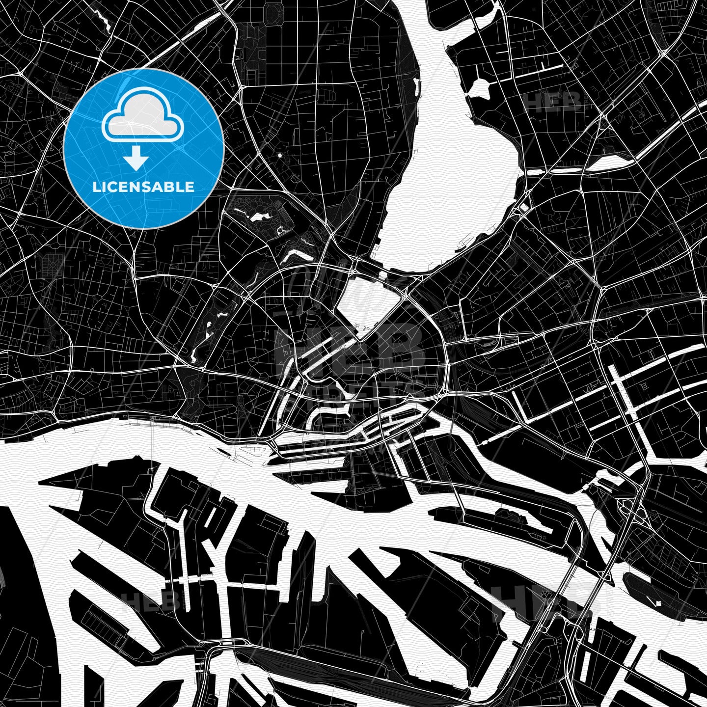 Hamburg, Germany PDF map