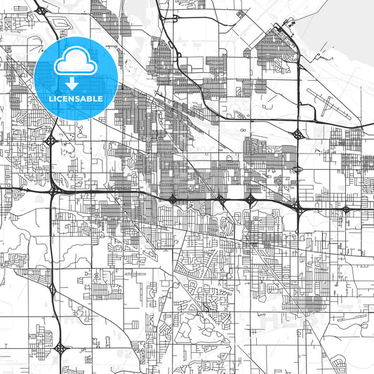 Hammond, Indiana - Area Map - Light