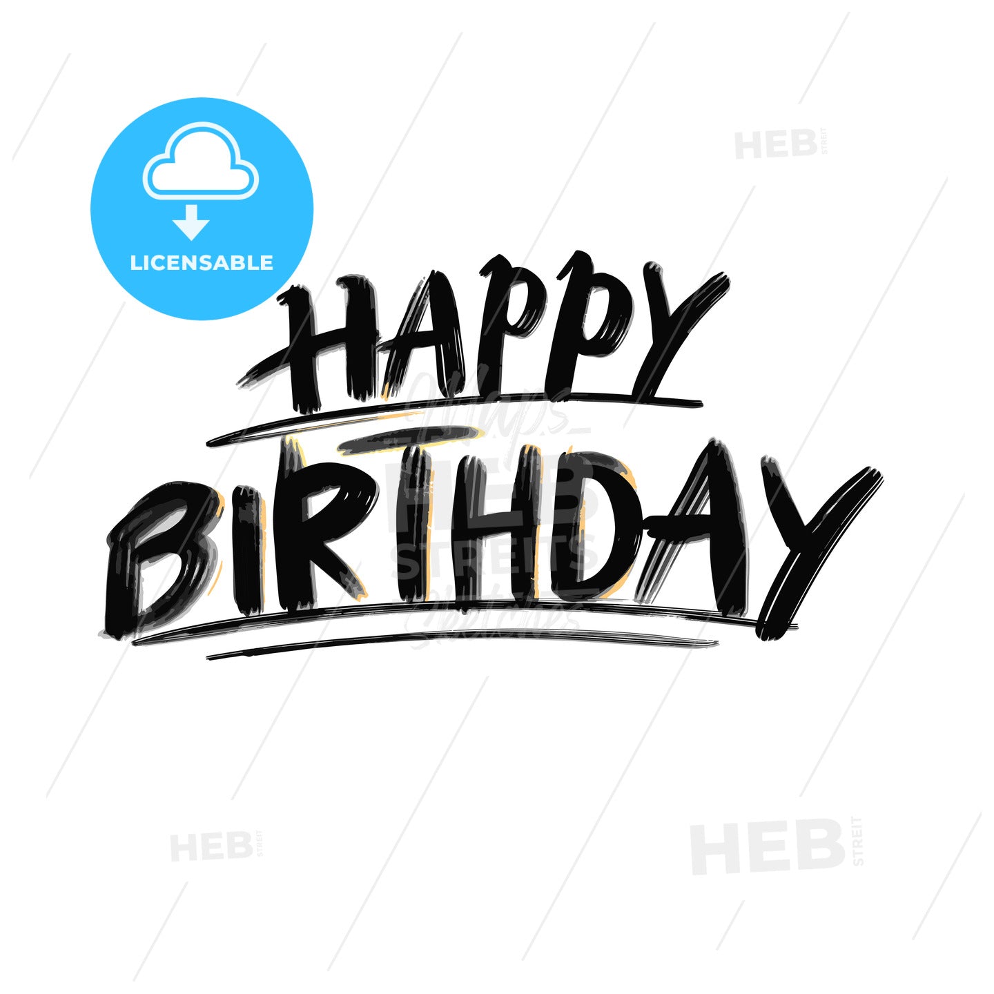 Happy birthday lettering – instant download