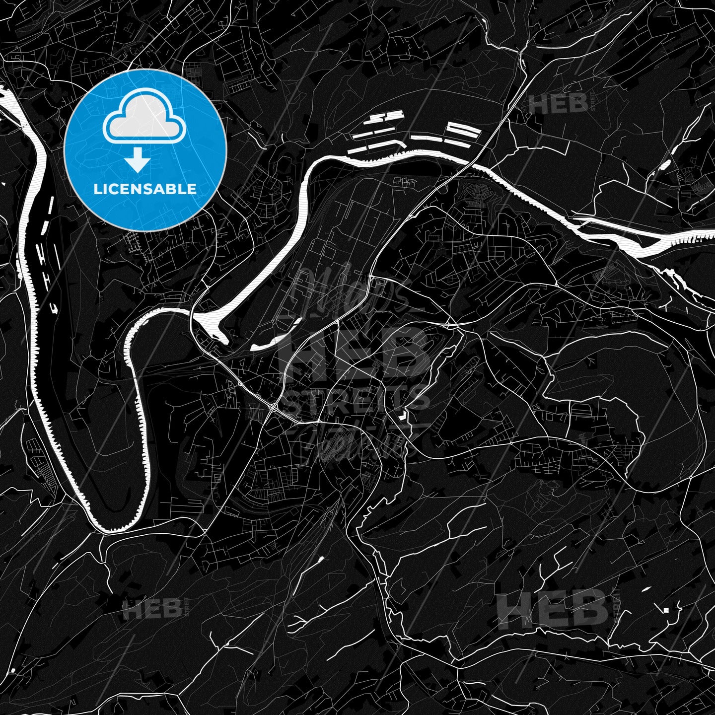 Hattingen, Germany PDF map