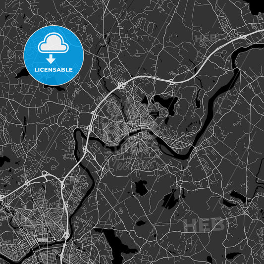 Haverhill, Massachusetts - Area Map - Dark