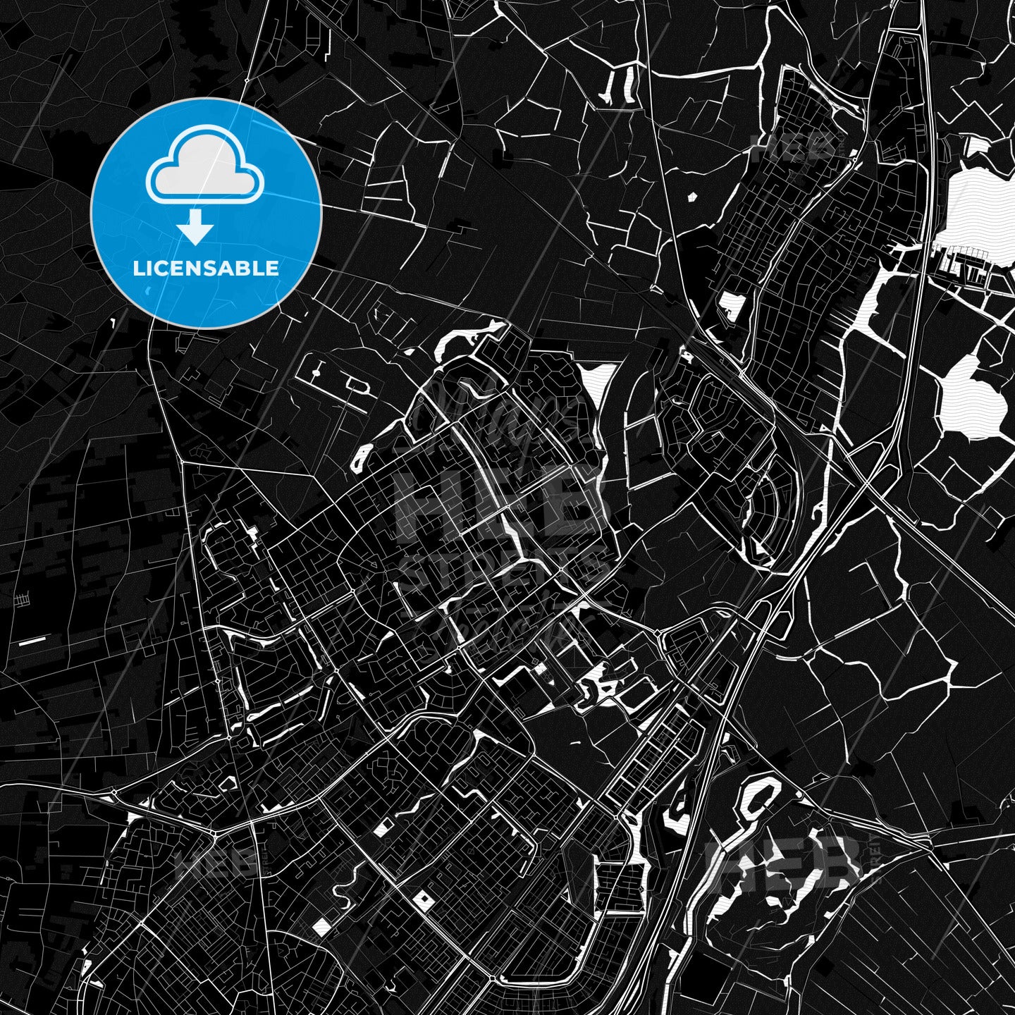 Heemskerk, Netherlands PDF map