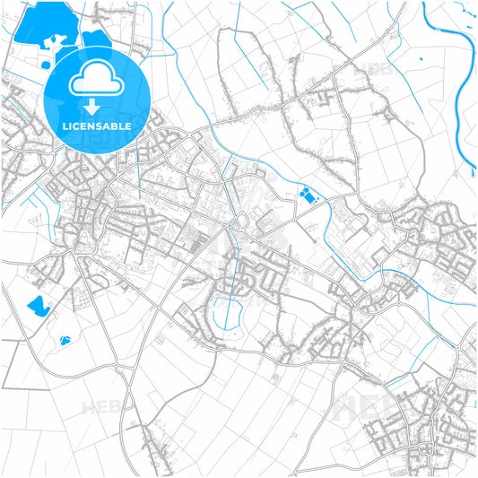 Heinsberg, North Rhine-Westphalia, Germany, city map with high quality roads.