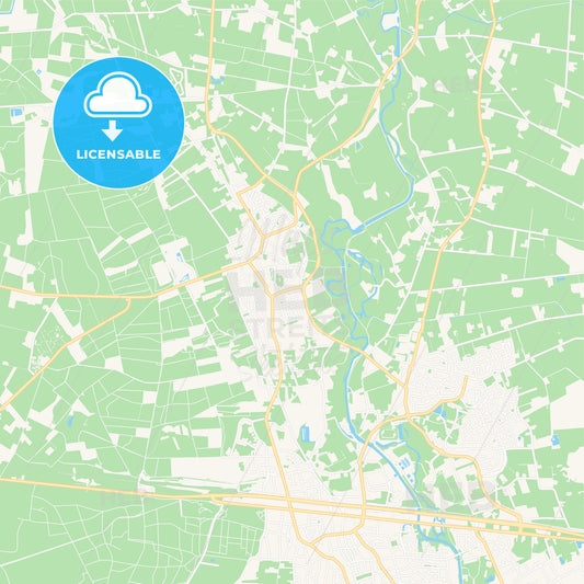 Hellendoorn, Netherlands Vector Map - Classic Colors