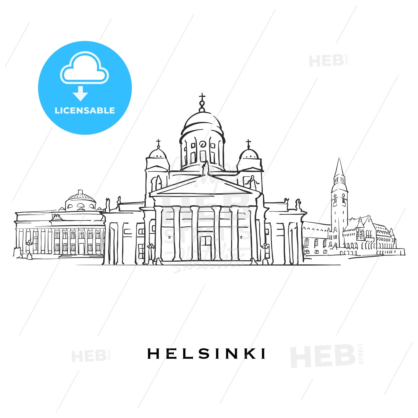 Helsinki Finland famous architecture – instant download
