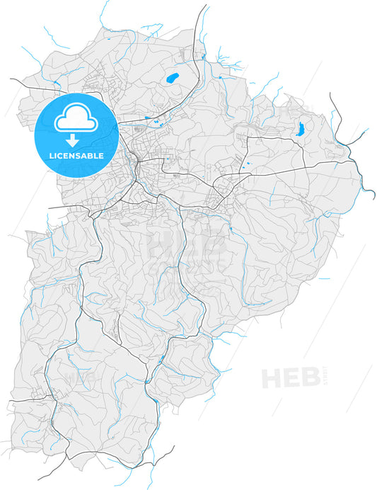 Hemer, North Rhine-Westphalia, Germany, high quality vector map