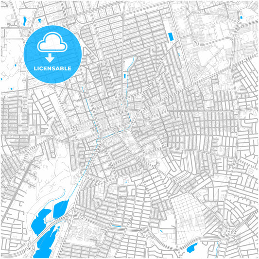 Hempstead, New York, United States, city map with high quality roads.