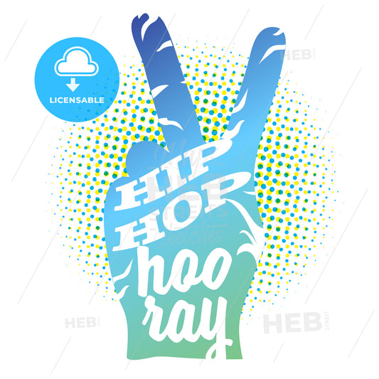 Hip Hop Hooray on Peace Hand Sign – instant download