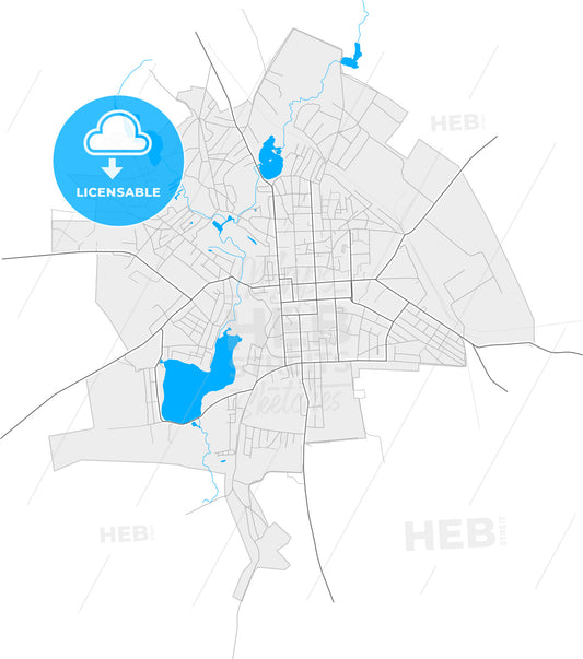 Hlukhiv, Sumy Oblast, Ukraine, high quality vector map