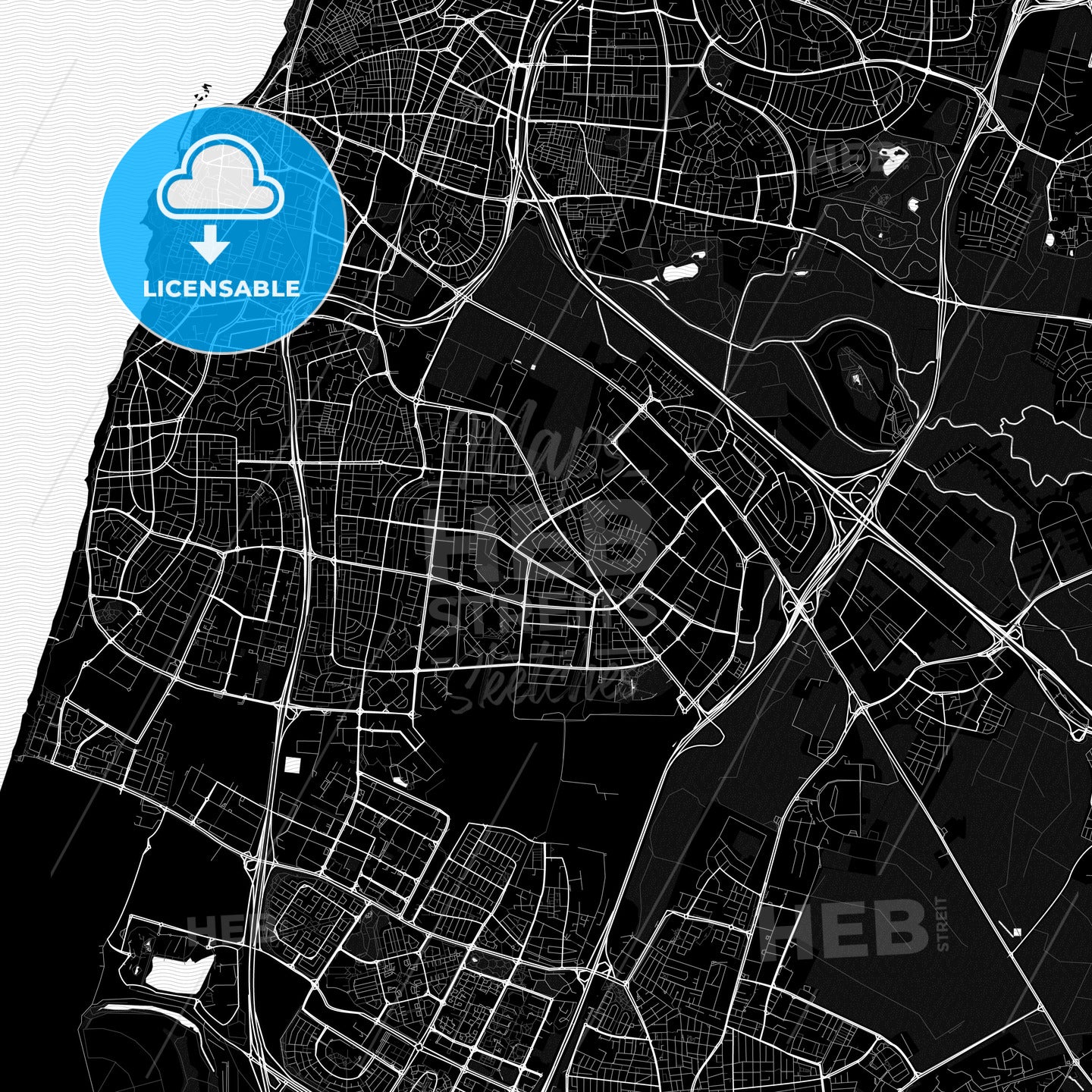 Holon, Israel PDF map