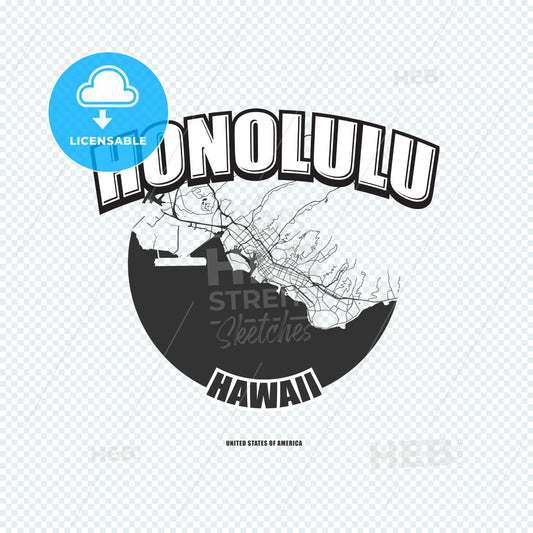 Honolulu, Hawaii, logo artwork – instant download