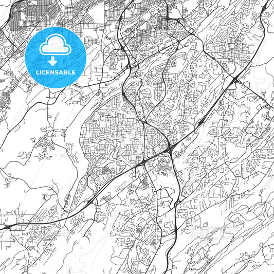 Hoover, Alabama - Area Map - Light