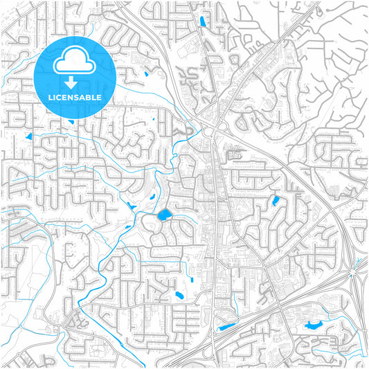 Hoover, Alabama, United States, city map with high quality roads.