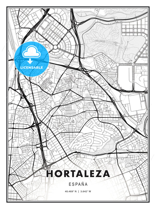 Hortaleza, Spain, Modern Print Template in Various Formats - HEBSTREITS Sketches