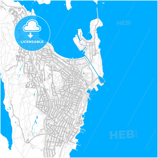 Horten, Vestfold, Norway, city map with high quality roads.