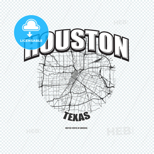 Houston, Texas, logo artwork – instant download