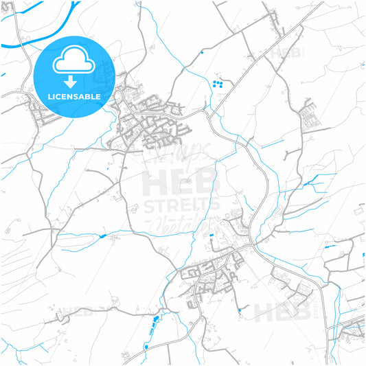 Huckelhoven, North Rhine-Westphalia, Germany, city map with high quality roads.