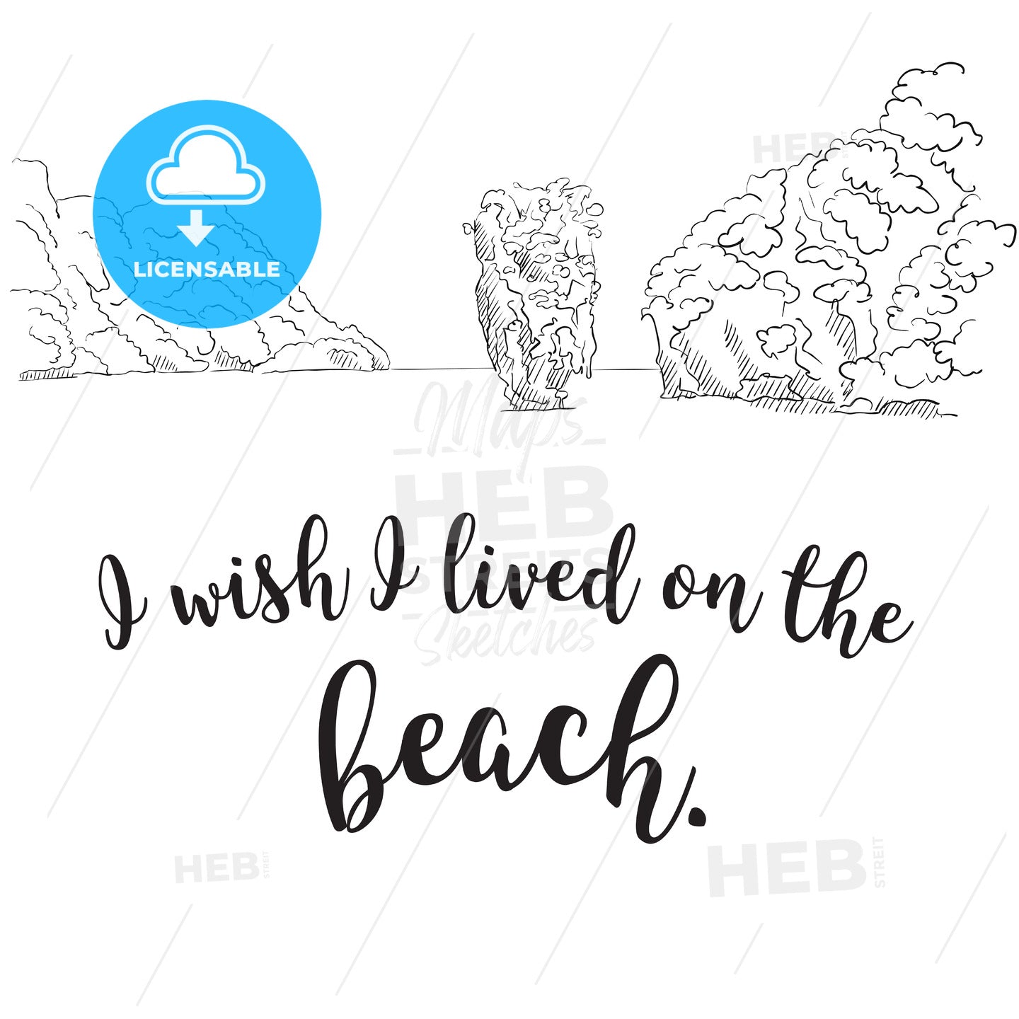 I Wish I Lived on the Beach – instant download